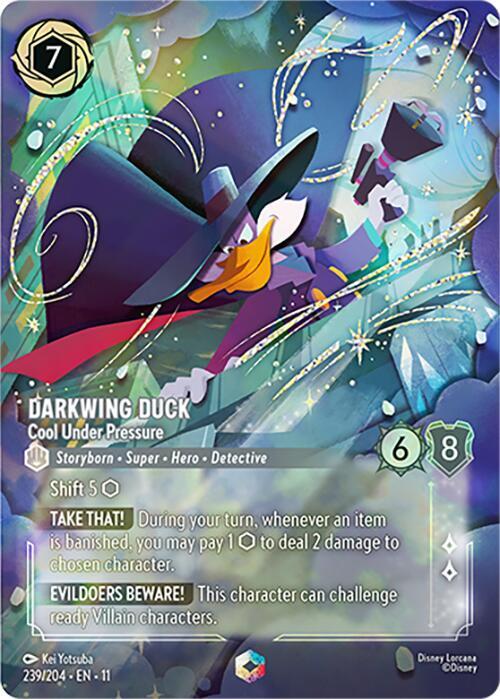 Darkwing Duck Cool Under Pressure Enchanted 239/204 Winterspell Lorcana card