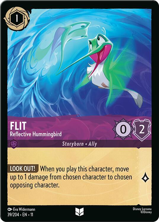Flit Reflective Hummingbird 39/204 Winterspell Lorcana card