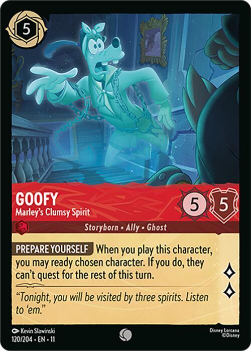 Goofy Marleys Clumsy Spirit 120/204 Winterspell Lorcana card