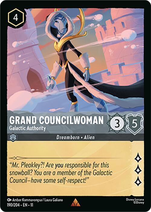 Grand Councilwoman Galactic Authority 190/204 Winterspell Lorcana card