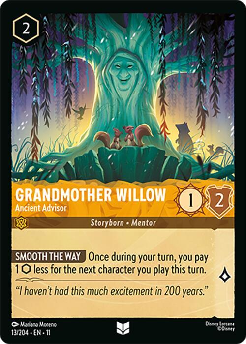 Grandmother Willow Ancient Advisor 13/204 Winterspell Lorcana card