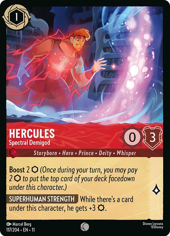 Hercules Spectral Demigod 117/204 Winterspell Lorcana card