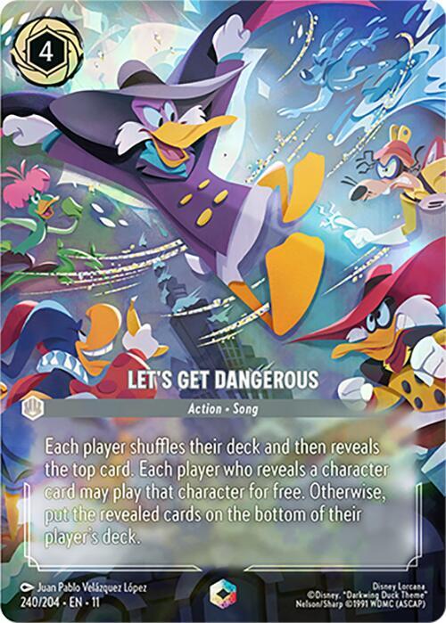Lets Get Dangerous Enchanted 240/204 Winterspell Lorcana card