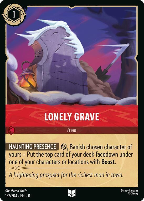 Lonely Grave 132/204 Winterspell Lorcana card