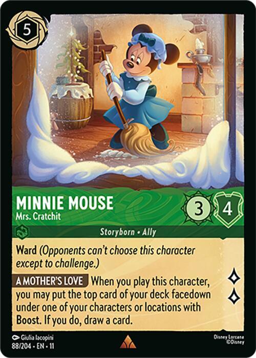 Minnie Mouse Mrs Cratchit 88/204 Winterspell Lorcana card