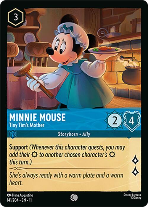 Minnie Mouse Tiny Tims Mother 141/204 Winterspell Lorcana card