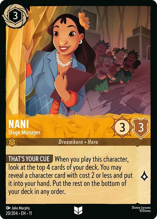 Nani Stage Manager 20/204 Winterspell Lorcana card