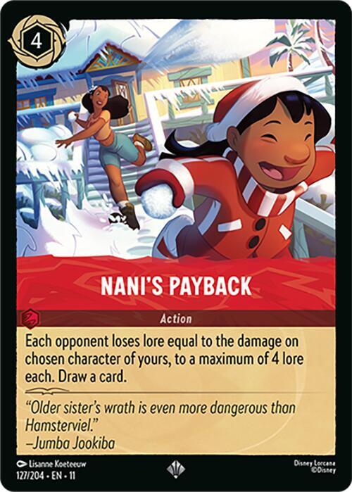 Nanis Payback 127/204 Winterspell Lorcana card