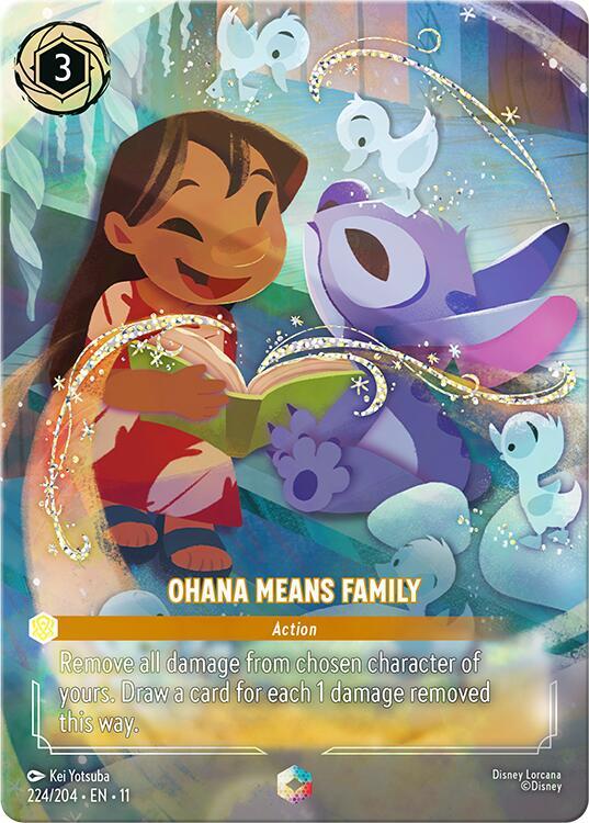 Ohana Means Family Enchanted 224/204 Winterspell Lorcana card