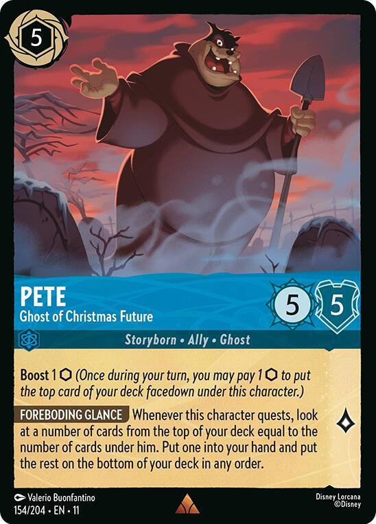 Pete Ghost of Christmas Future 154/204 Winterspell Lorcana card