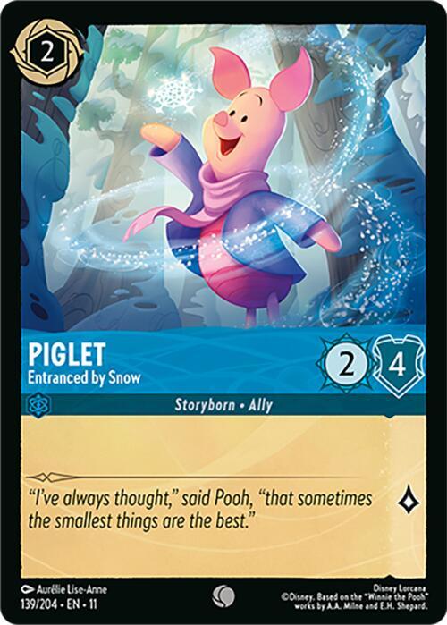 Piglet Entranced by Snow 139/204 Winterspell Lorcana card