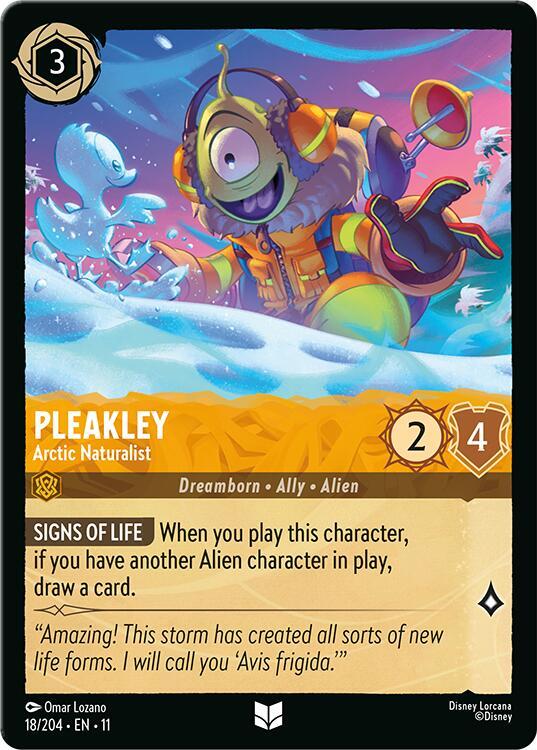 Pleakley Arctic Naturalist 18/204 Winterspell Lorcana card