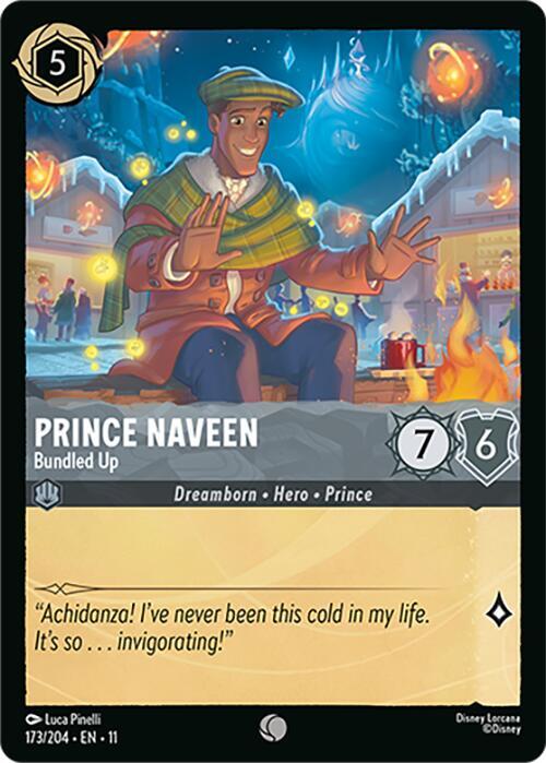 Prince Naveen Bundled Up 173/204 Winterspell Lorcana card