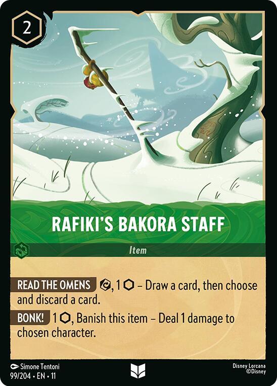 Rafikis Bakora Staff 99/204 Winterspell Lorcana card