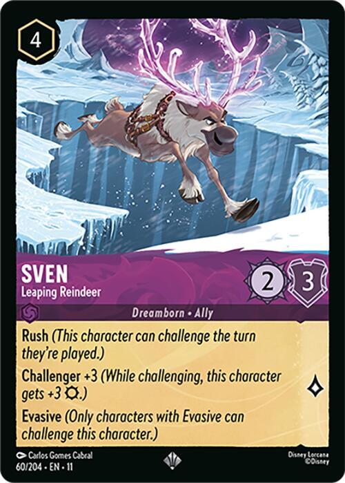 Sven Leaping Reindeer 60/204 Winterspell Lorcana card