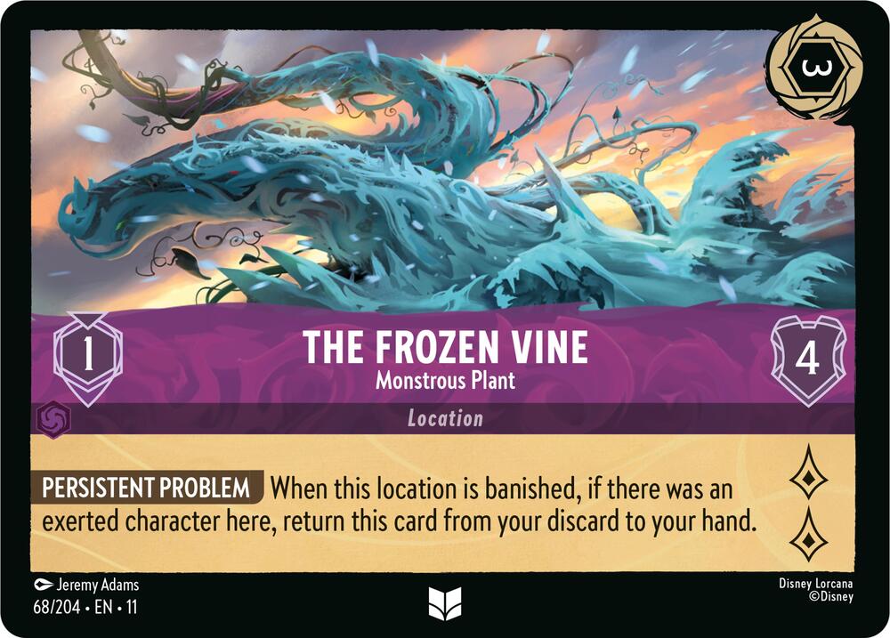The Frozen Vine Monstrous Plant 68/204 Winterspell Lorcana card