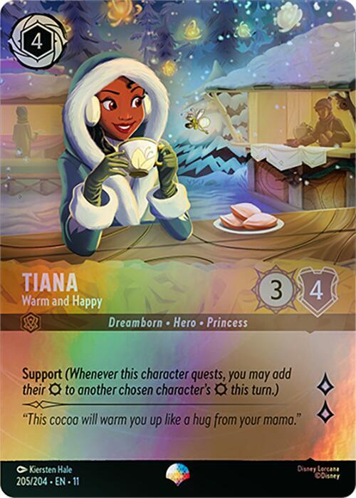 Tiana Warm and Happy Epic 205/204 Winterspell Lorcana card