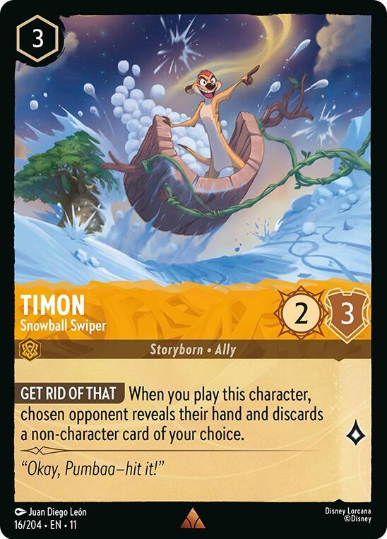 Timon Snowball Swiper 16/204 Winterspell Lorcana card
