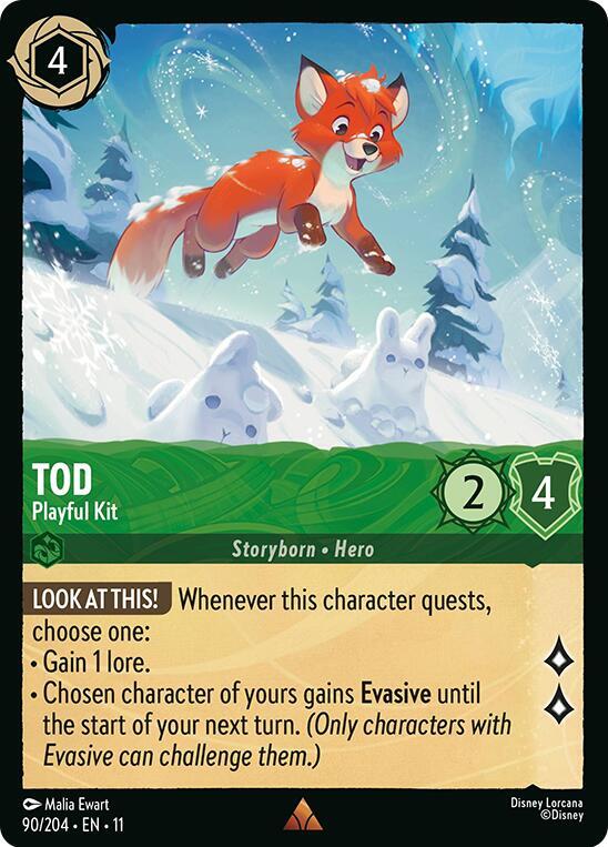 Tod Playful Kit 90/204 Winterspell Lorcana card