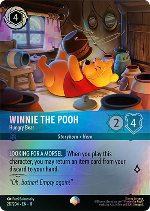 Winnie the Pooh Hungry Bear Epic 217/204 Winterspell Lorcana card