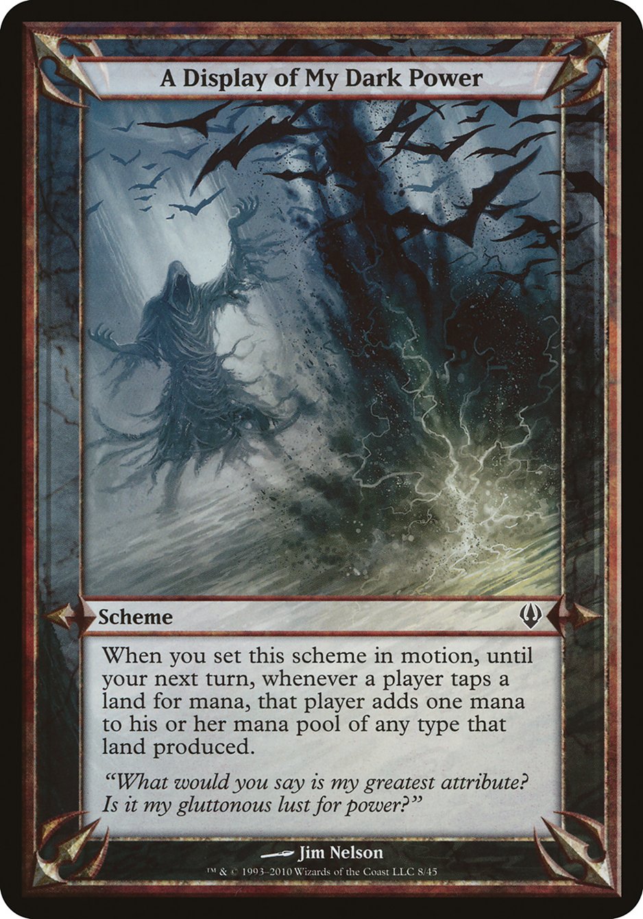 A Display of My Dark Power OARC-8STAR Archenemy Schemes Magic card