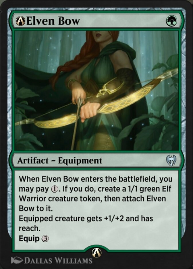 A-Elven Bow KHM-A-166 Kaldheim Magic card