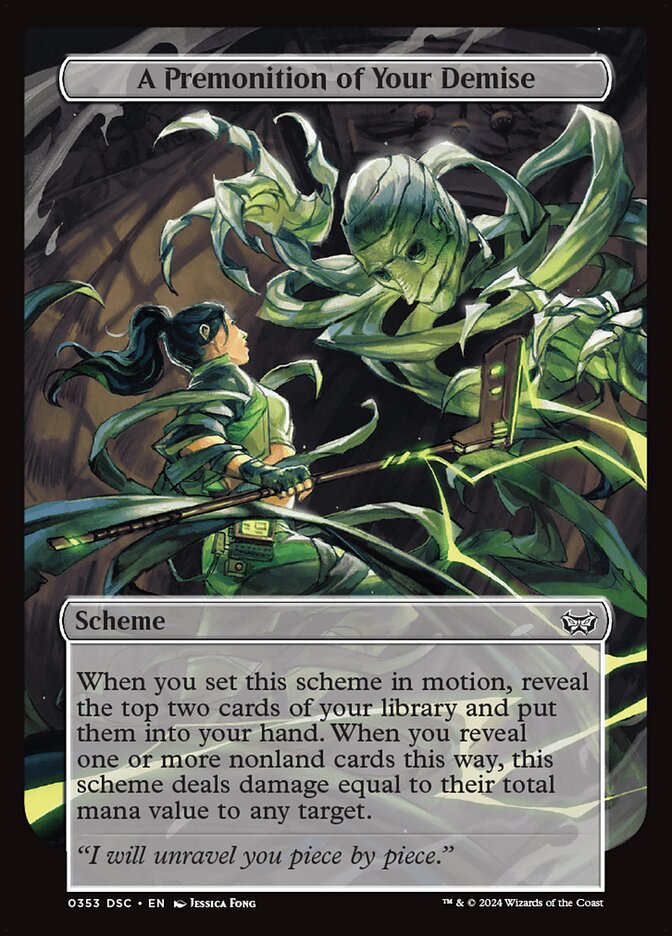 A Premonition of Your Demise DSC-353 Duskmourn: House of Horror Commander Magic card