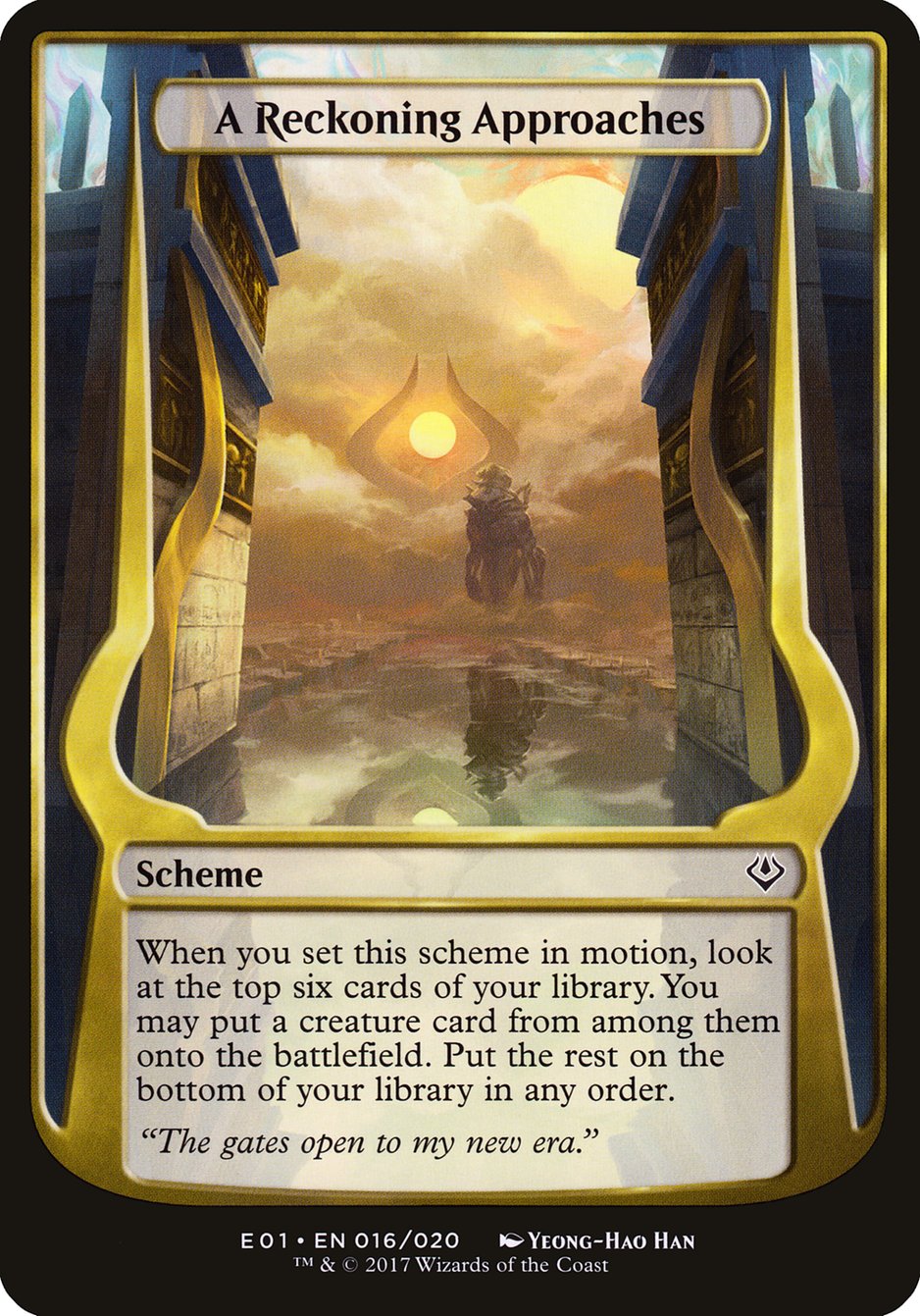 A Reckoning Approaches OE01-16STAR Archenemy: Nicol Bolas Schemes Magic card