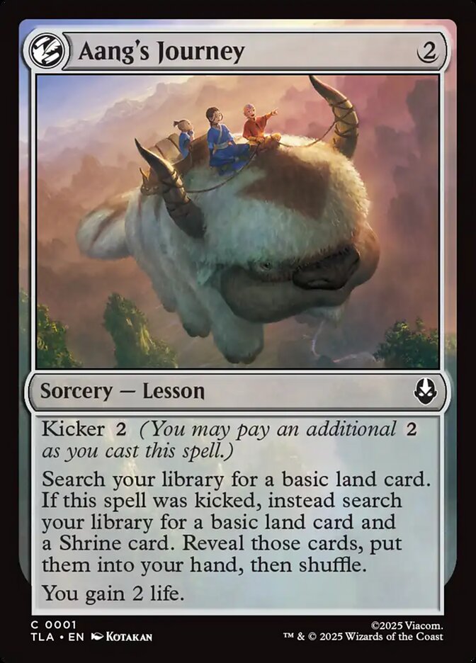 Aang's Journey TLA-1 Avatar: The Last Airbender Magic card