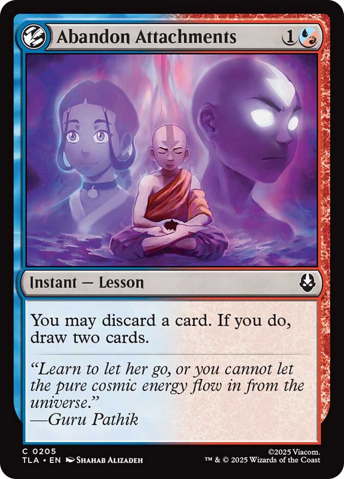 Abandon Attachments TLA-205 Avatar: The Last Airbender Magic card