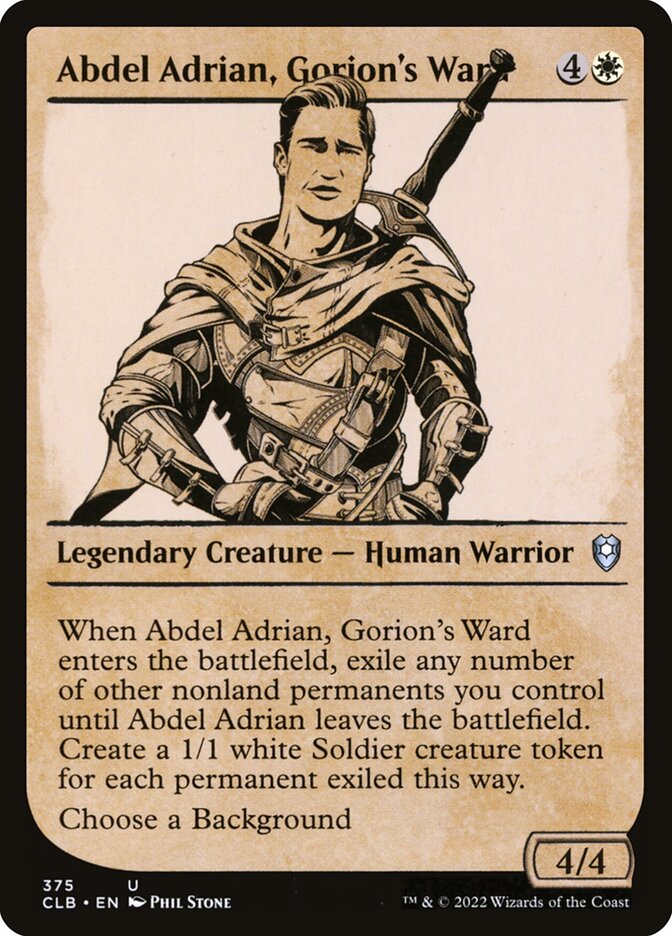 Abdel Adrian, Gorion's Ward CLB-375 Commander Legends: Battle for Baldur's Gate Magic card