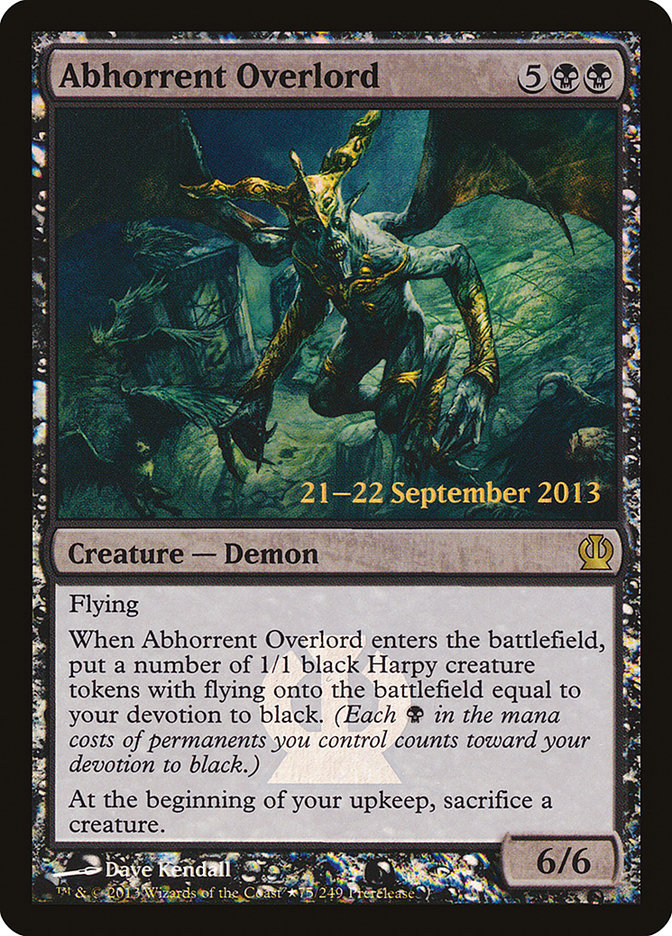 Abhorrent Overlord PTHS-75STAR Theros Promos Magic card