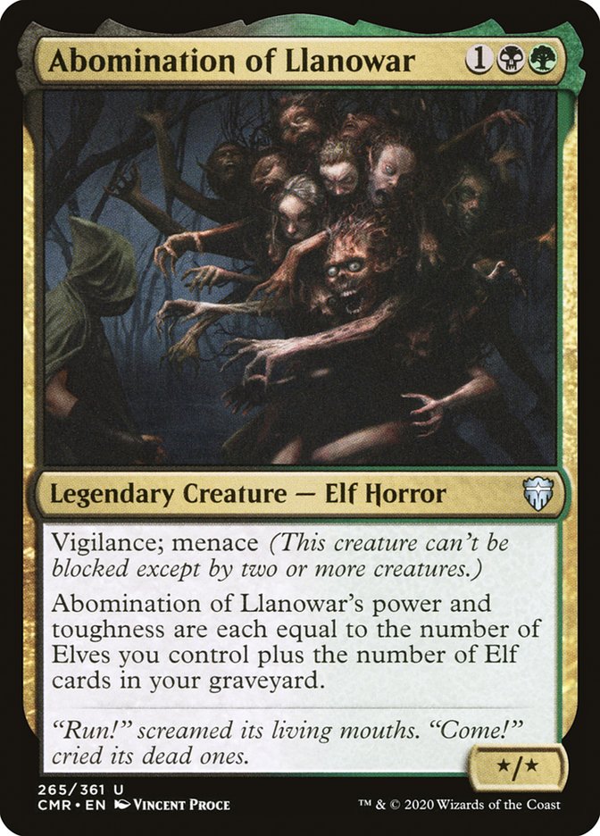 Abomination of Llanowar CMR-265 Commander Legends Magic card