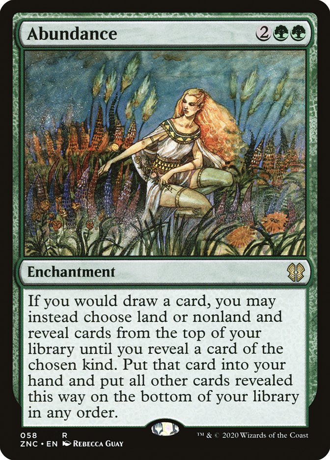 Abundance ZNC-58 Zendikar Rising Commander Magic card