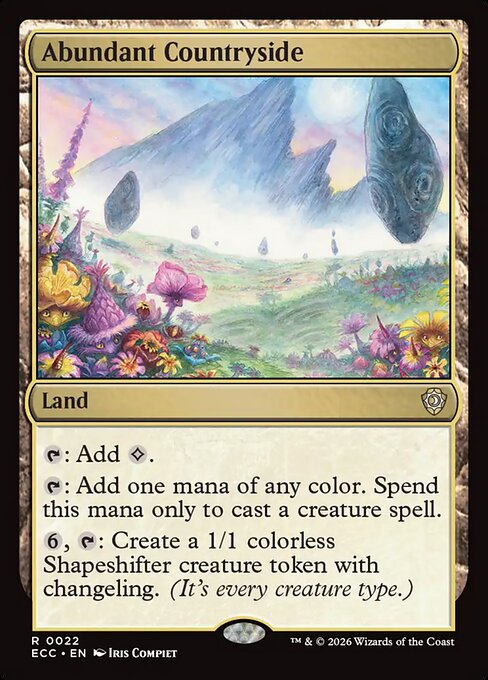 Abundant Countryside ECC-22 Lorwyn Eclipsed Commander Magic card