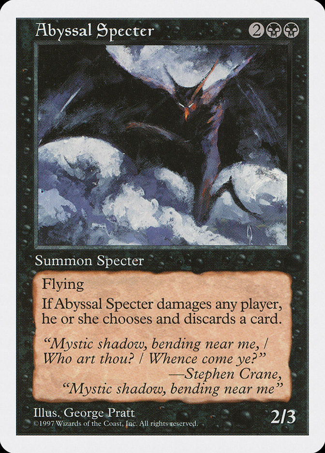 Abyssal Specter 5ED-139 Fifth Edition Magic card
