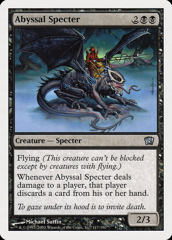 Abyssal Specter 8ED-117 Eighth Edition Magic card