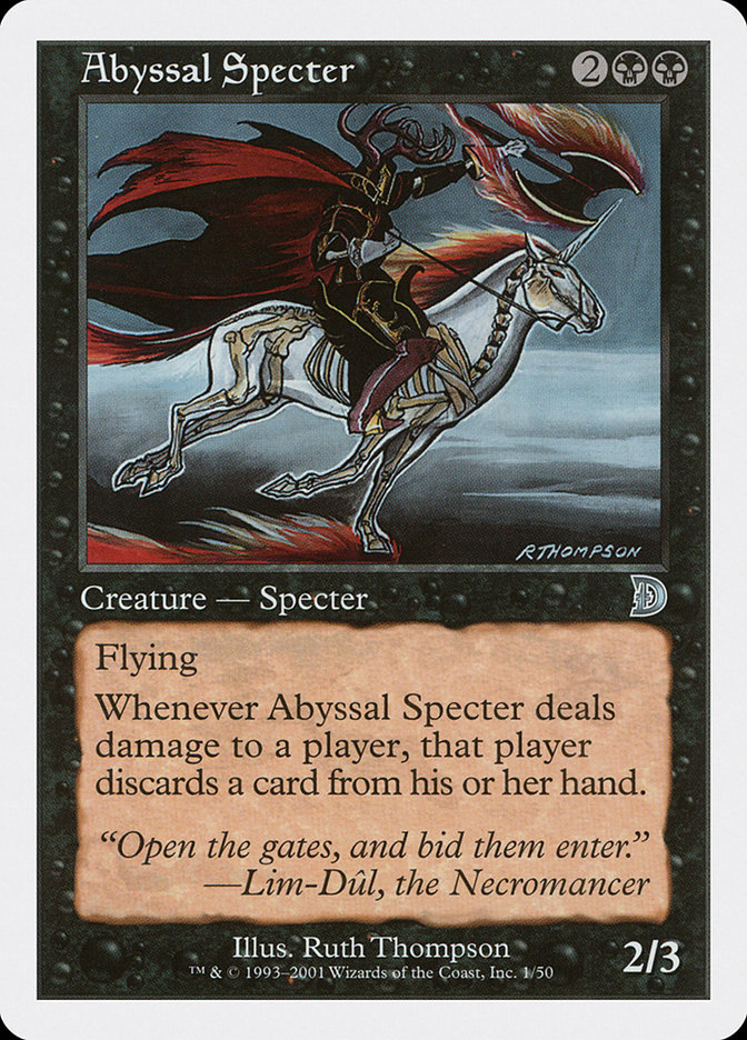 Abyssal Specter DKM-1 Deckmasters Magic card