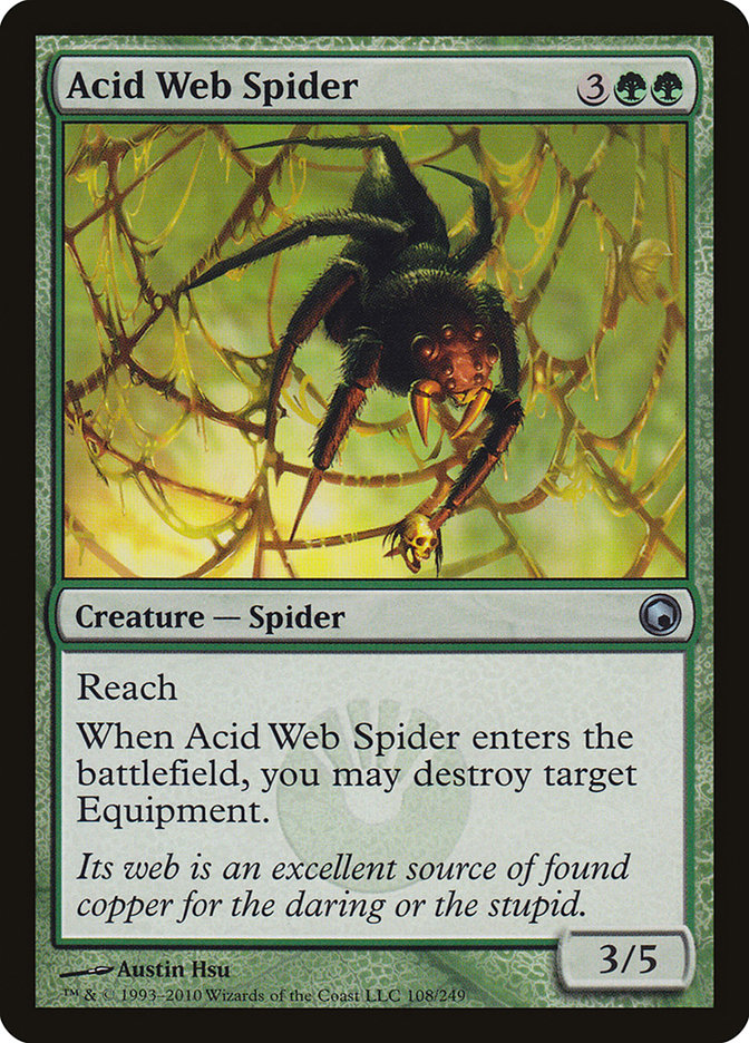 Acid Web Spider SOM-108 Scars of Mirrodin Magic card