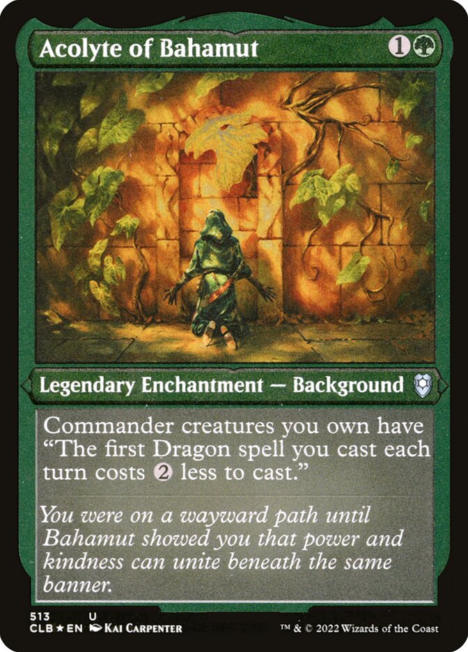 Acolyte of Bahamut CLB-513 Commander Legends: Battle for Baldur's Gate Magic card