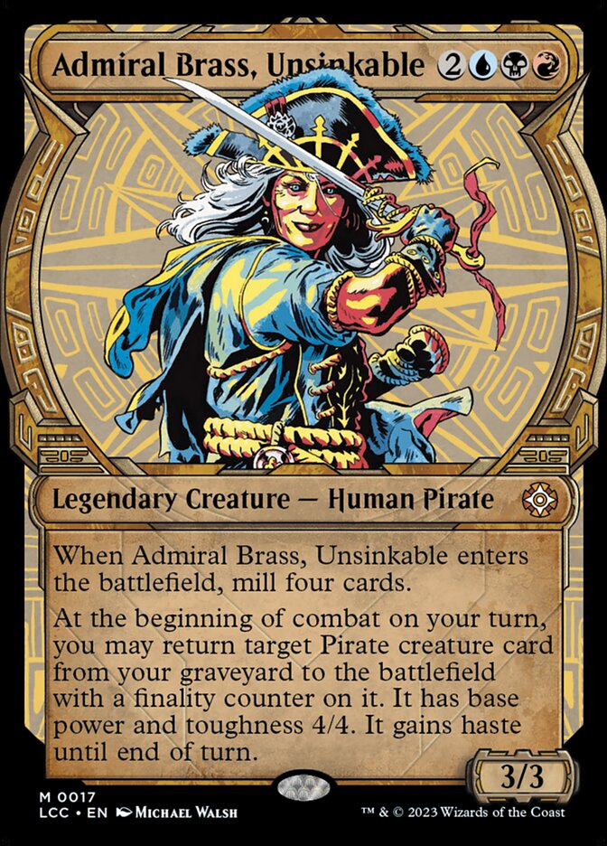 Admiral Brass, Unsinkable LCC-17 The Lost Caverns of Ixalan Commander Magic card