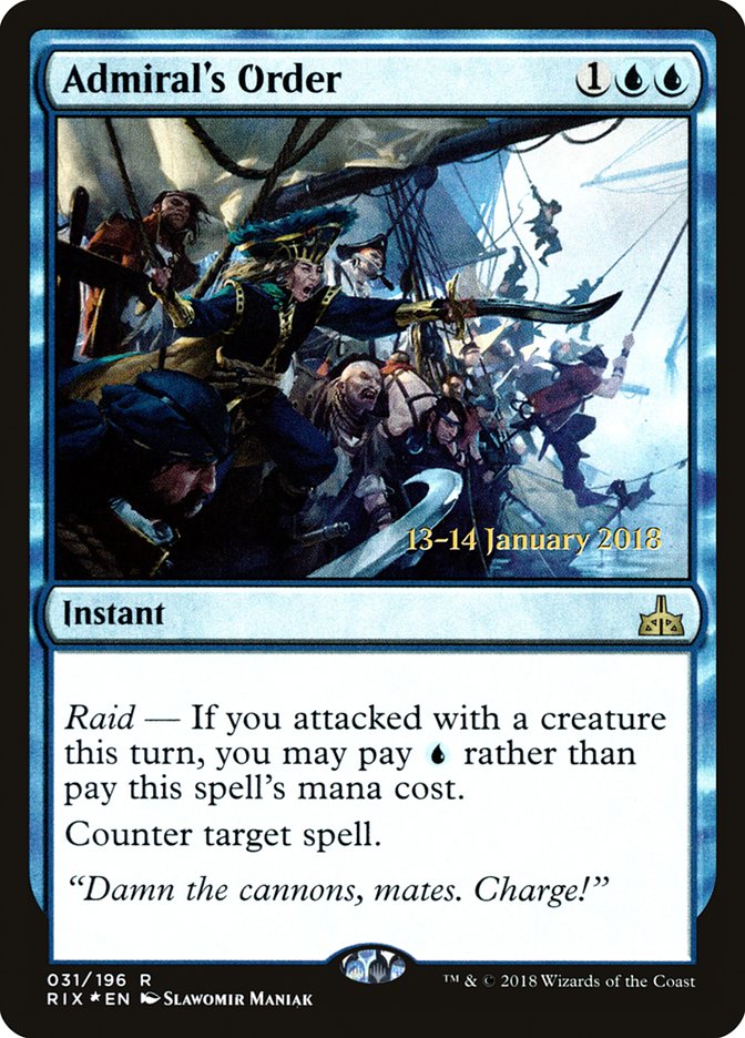 Admiral's Order PRIX-31S Rivals of Ixalan Promos Magic card