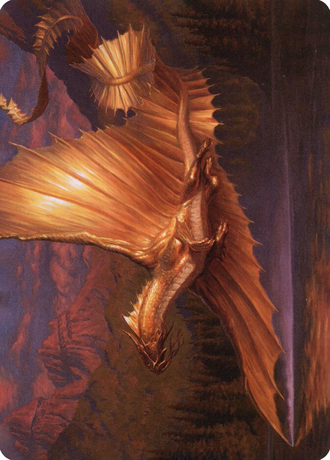 Adult Gold Dragon // Adult Gold Dragon AAFR-58 Adventures in the Forgotten Realms Art Series Magic card