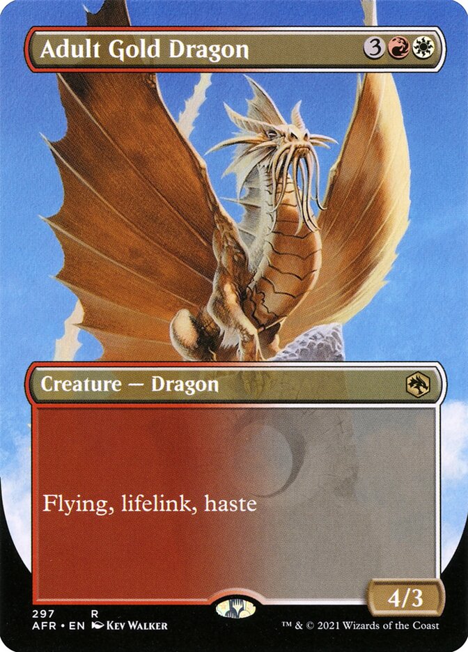Adult Gold Dragon AFR-297 Adventures in the Forgotten Realms Magic card