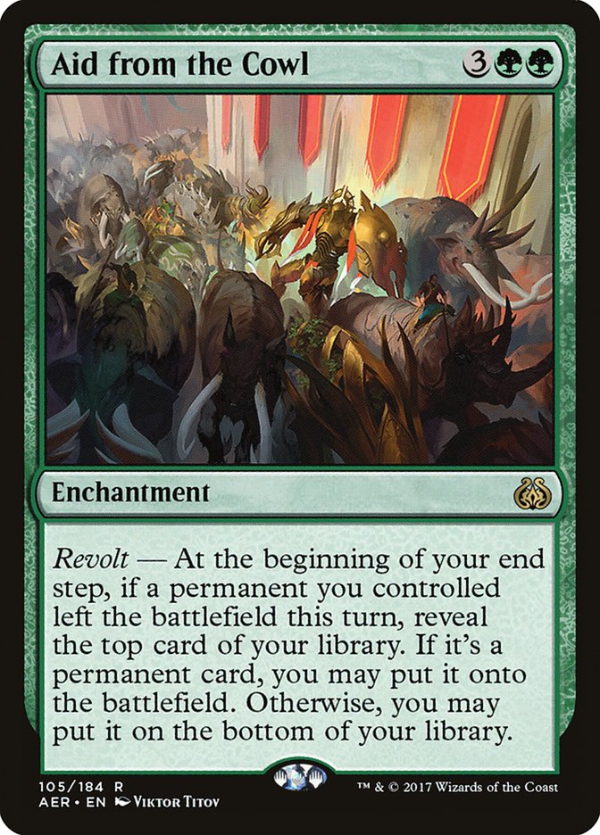 Aid from the Cowl AER-105 Aether Revolt Magic card