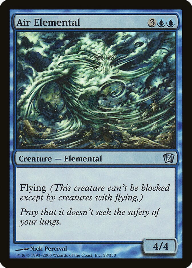 Air Elemental 9ED-58STAR Ninth Edition Magic card