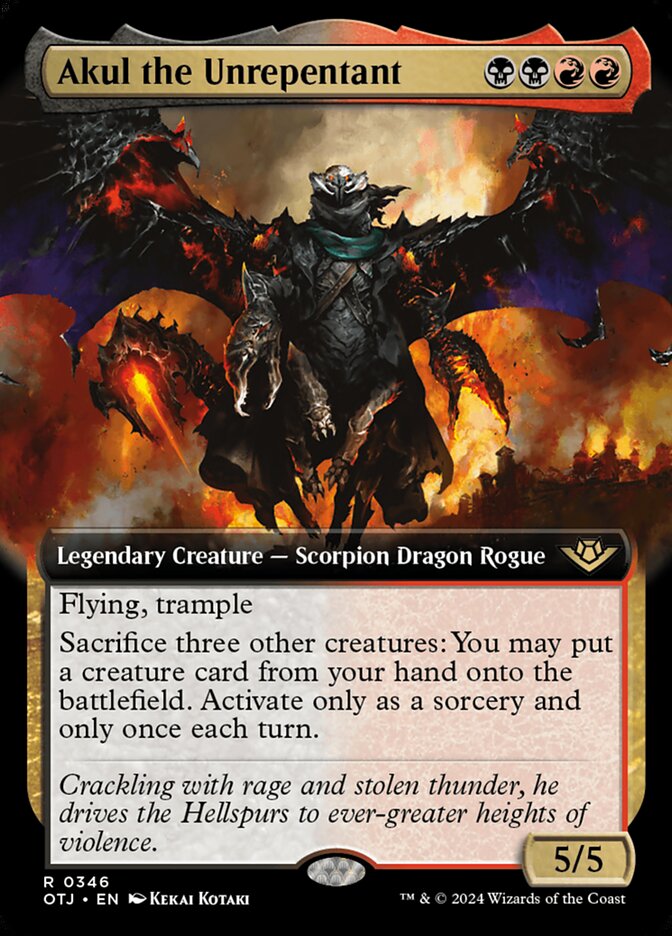 Akul the Unrepentant OTJ-346 Outlaws of Thunder Junction Magic card