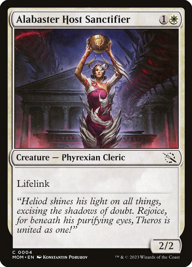 Alabaster Host Sanctifier MOM-4 March of the Machine Magic card