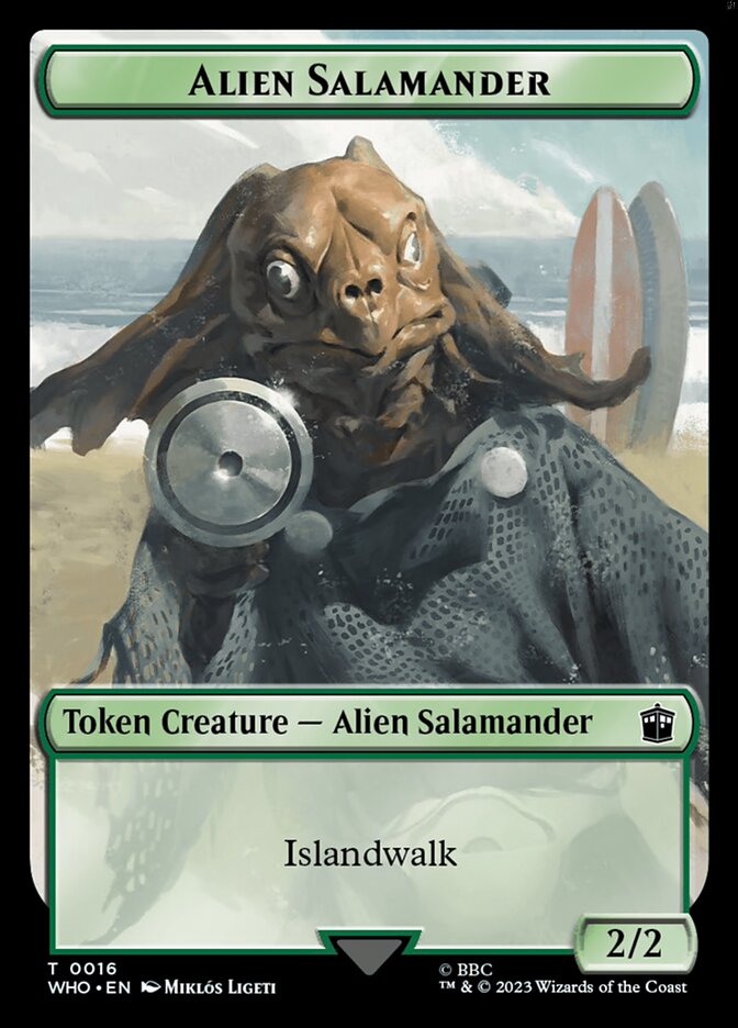 Alien Salamander TWHO-16 Doctor Who Tokens Magic card