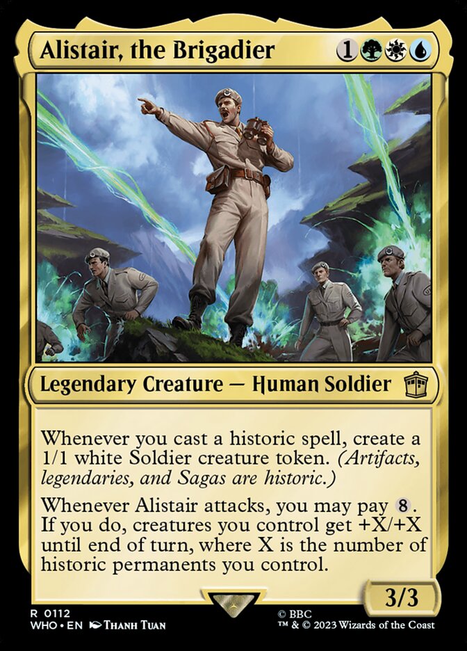 Alistair, the Brigadier WHO-112 Doctor Who Magic card